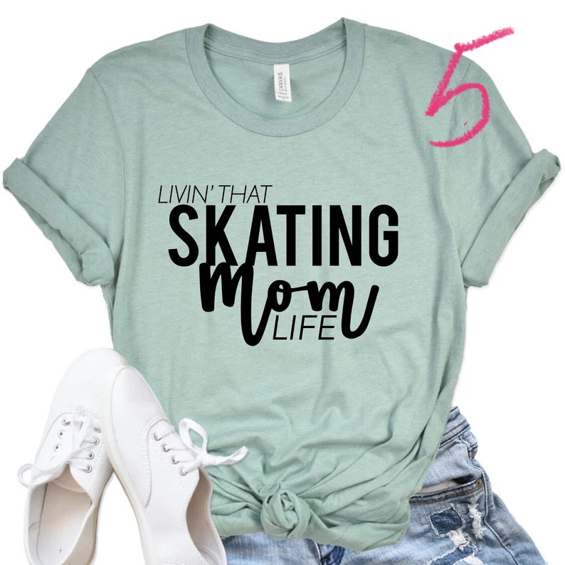 Skate mom life shirt| Figure skating shirt