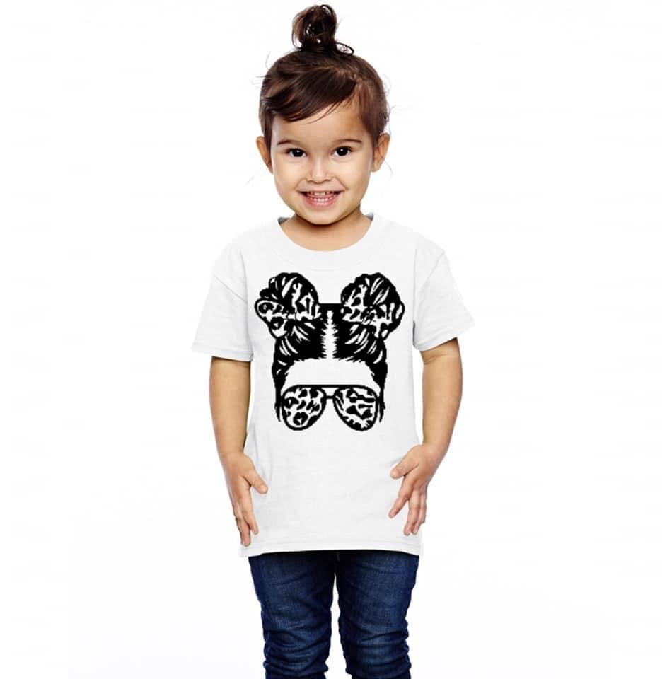 Bun Hair shirt, little girl shirt