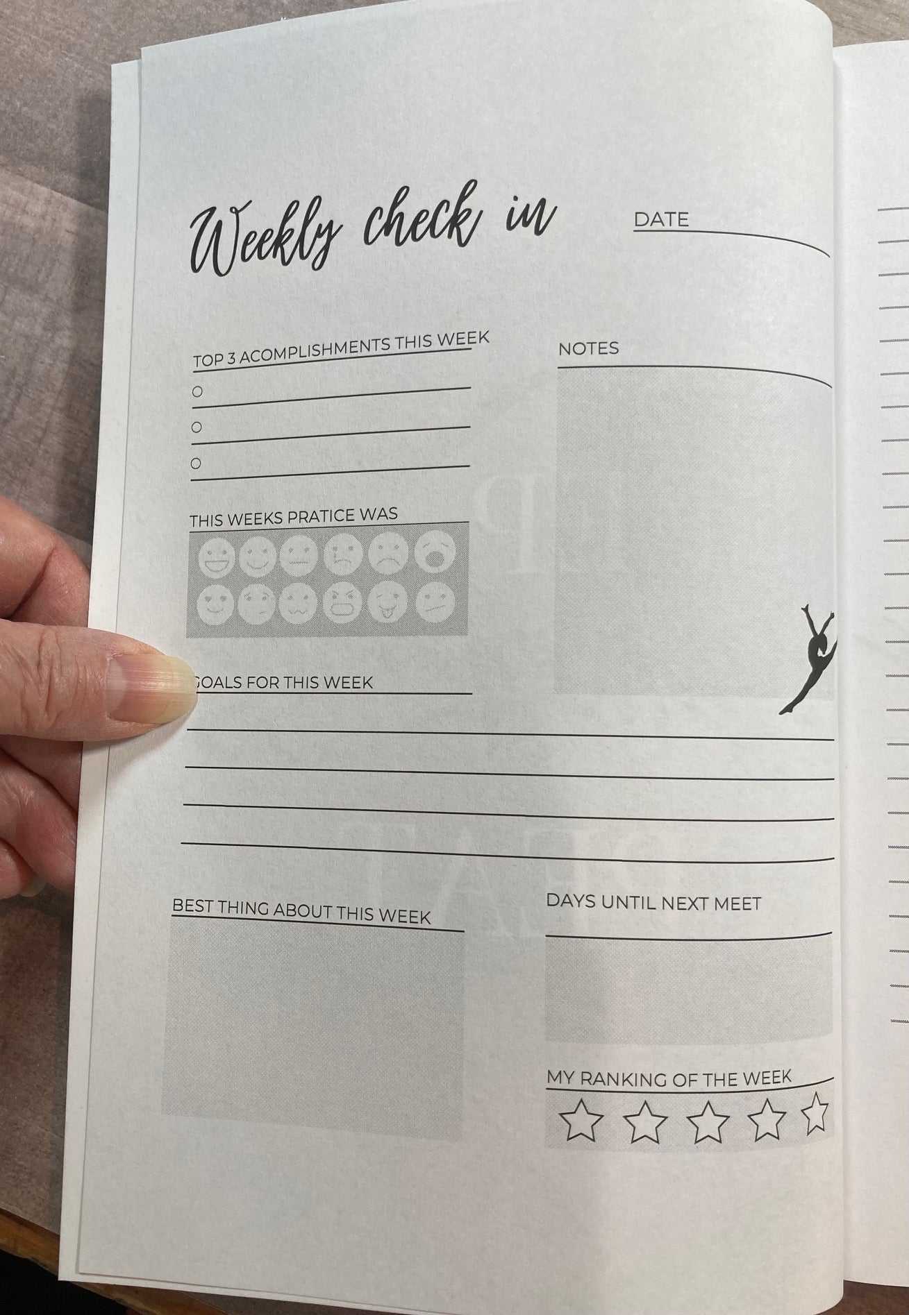 Gymnastics Planner