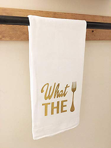 What the fork tea towel, personalized new home gift, tea towels, new home owners gift, funny tea towel, monogrammed tea towel