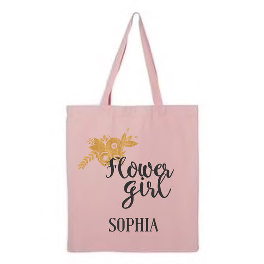 Flower girl tote| flower girl bag| Flower girl bag| cute bag for flower girl| flower girl gift| reusable tote| tote bag| custom bag