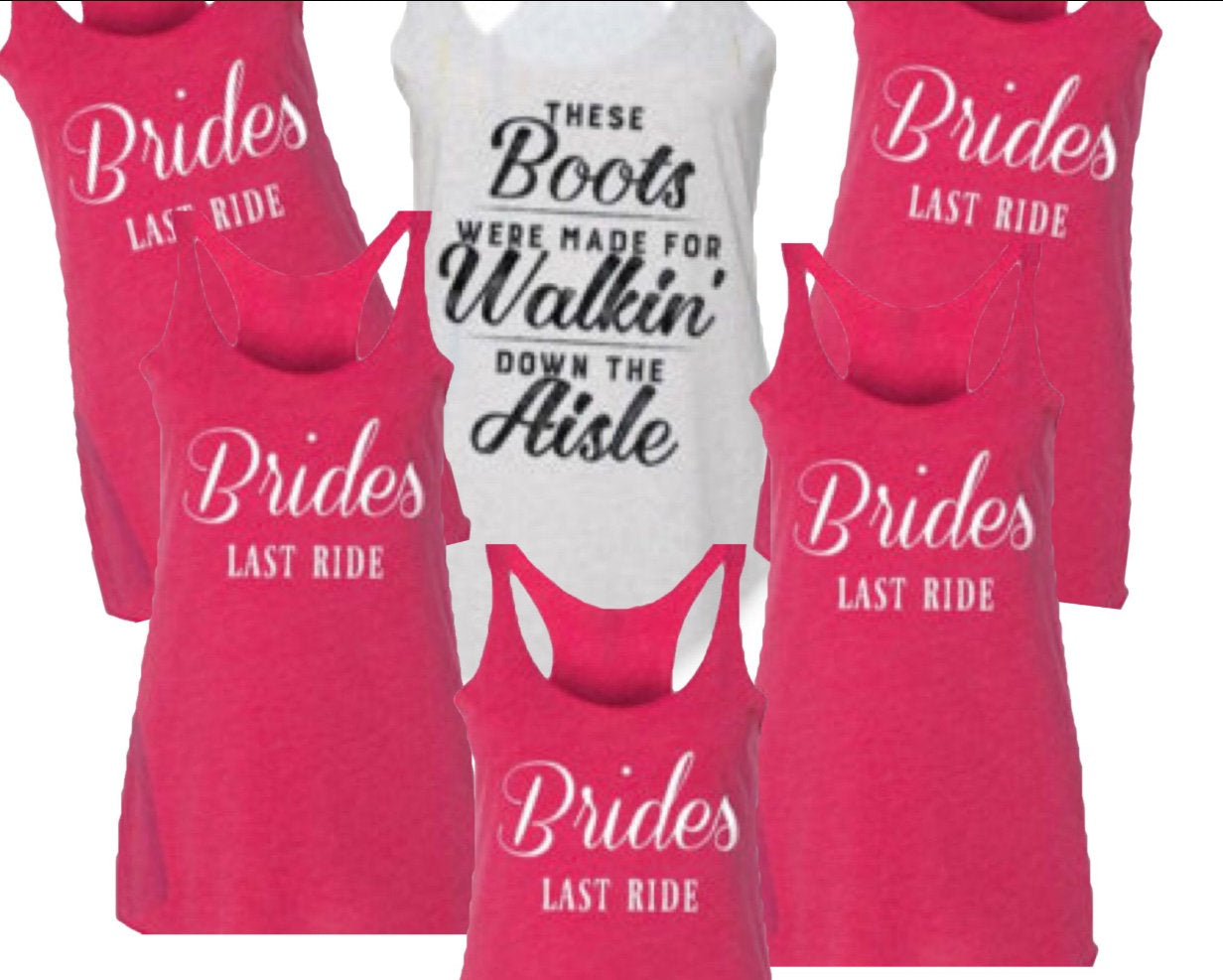 Walking down the aisle, bridesmaid shirts, bride shirt, bride and co shirts, bridesmaid shirts, bachelorette weekend, Nashville Bachelorette