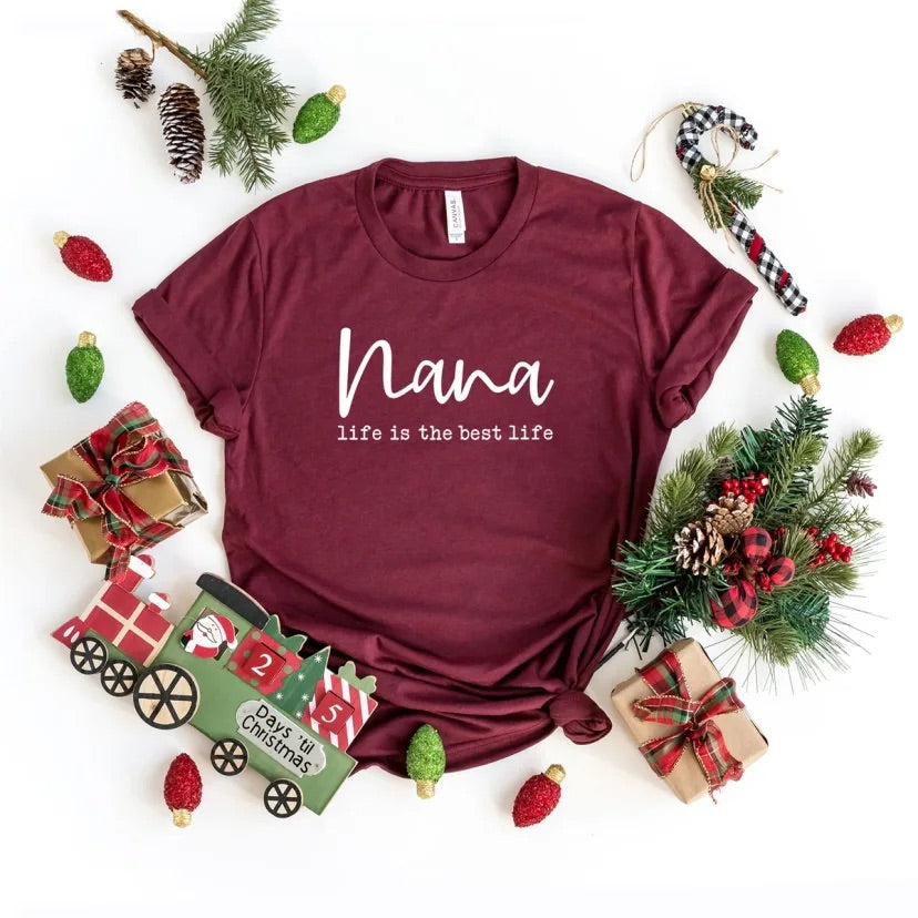 Nana life is the best life shirt, gift for nana, nana shirt, gift for gigi, gigi shirt, grandma, gift for grandma, grandma gift, gift for grandma, grandma shirt, nana shirt,