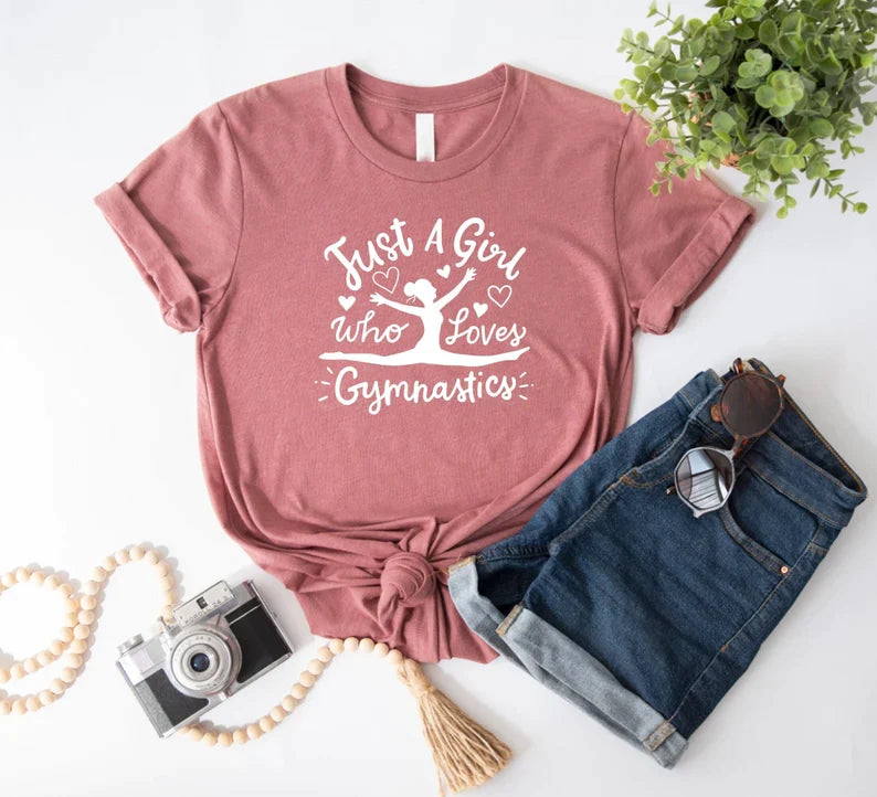 Just a girl who loves gymnastics shirt