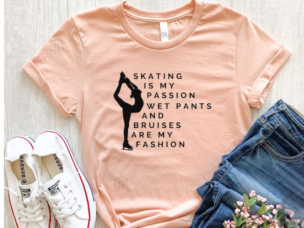 Figure skating tee, skating is my passion shirt