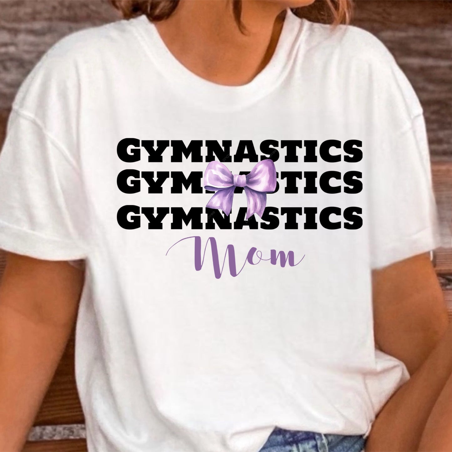 Gymnast mom shirt, Gymnast mom Bow shirt, Gymnastics mom shirt, Gymnast mom tee, gymnast mom (Copy)