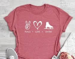 Peace love skating shirt| Figure skating shirt