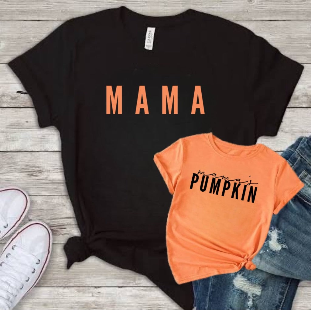 Mama and pumpkin tee| Halloween shirt| Fall vibes shirt| Fall shirt| Pumpkin shirts| Fall life shirt| Halloween tee