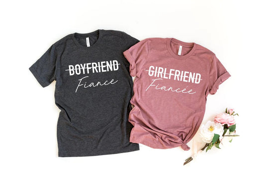 Girlfriend to fiancée shirt| boyfriend to fiancé shirt| Engaged shirt| engagement gift