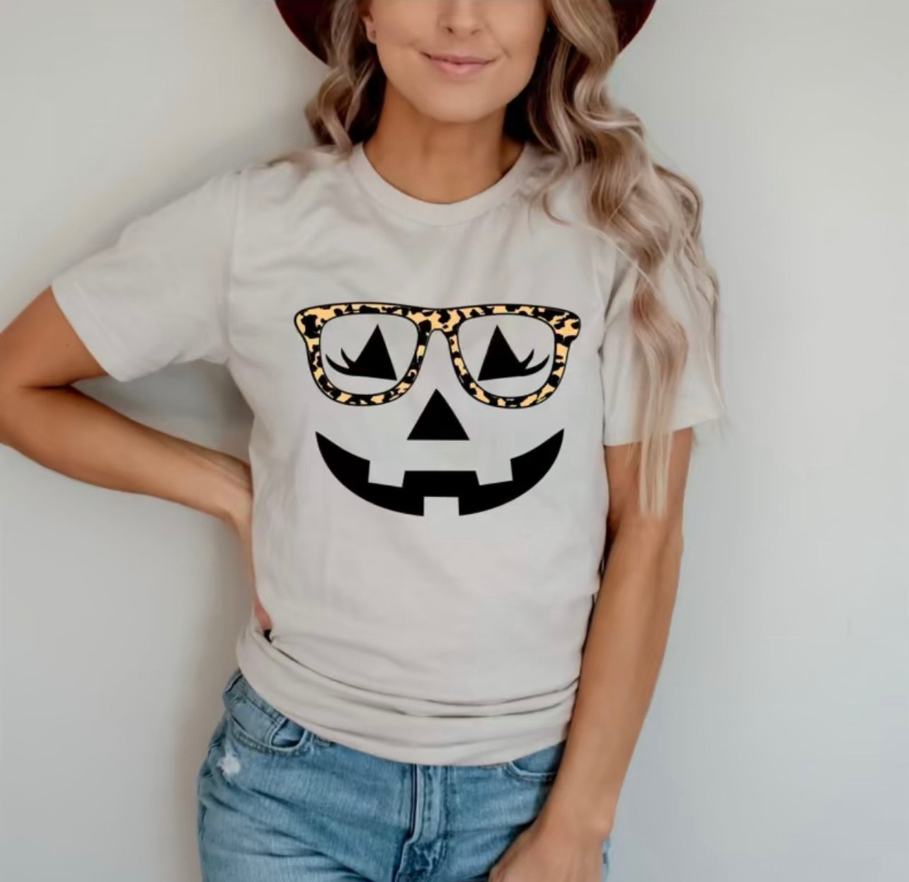 Glasses Pumpkin face tee| Halloween shirt| Fall vibes shirt| Fall shirt| Pumpkin shirts| Fall life shirt| Halloween tee
