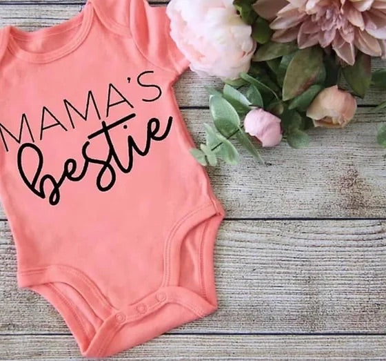 mamas bestie shirt| Baby bestie shirt| Baby shower gift| baby gift| funny baby gift