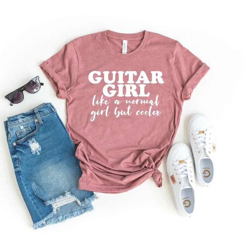 Guitar Girl shirt| guitarist shirt| Im with the band shirt| Guitar tee
