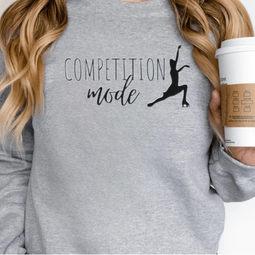 Competition mode ice skate sweatshirt| Figure Skating Sweatshirt