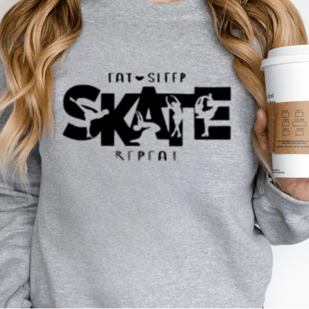 Eat sleep skate sweatshirt| Figure Skating Sweatshirt