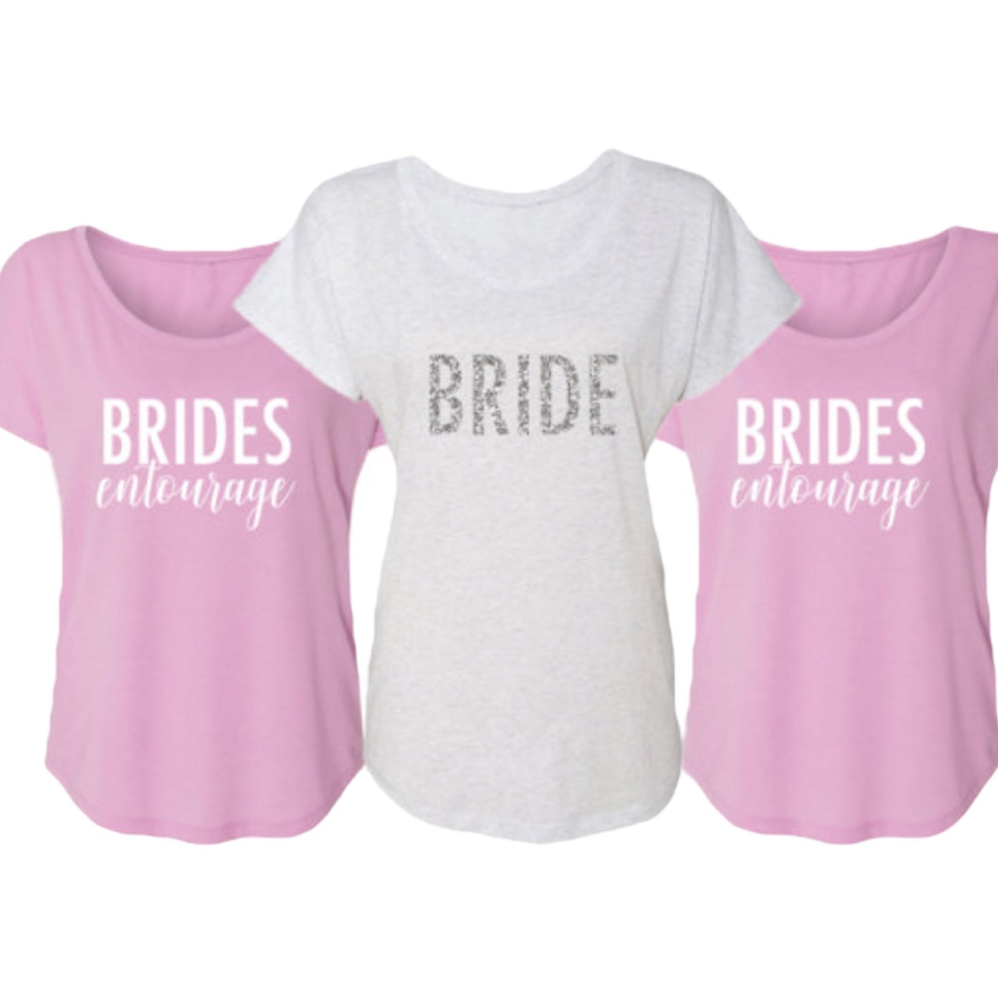 Brides entourage shirt, bride and her entourage shirt, bride and bridesmaid shirt, bachelorette shirt