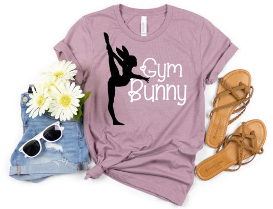 Gym Bunny Easter Gymnastics  shirt| Gym shirt| workout shirt| Funny shirt| gym mom life shirt| easter shirt| funny shirt, mom shirt, coach gift