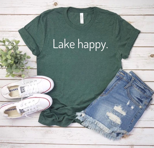Lake happy| Lake life shirt| Lake Life shirt| Life at the lake tee| Lake Shirt
