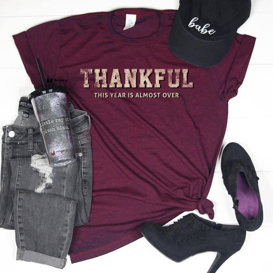 Thankful 2020 is almost over, food, and football shirt, thanksgiving shirt, fall thankful shirt, football fall shirt, thankful thanksgiving