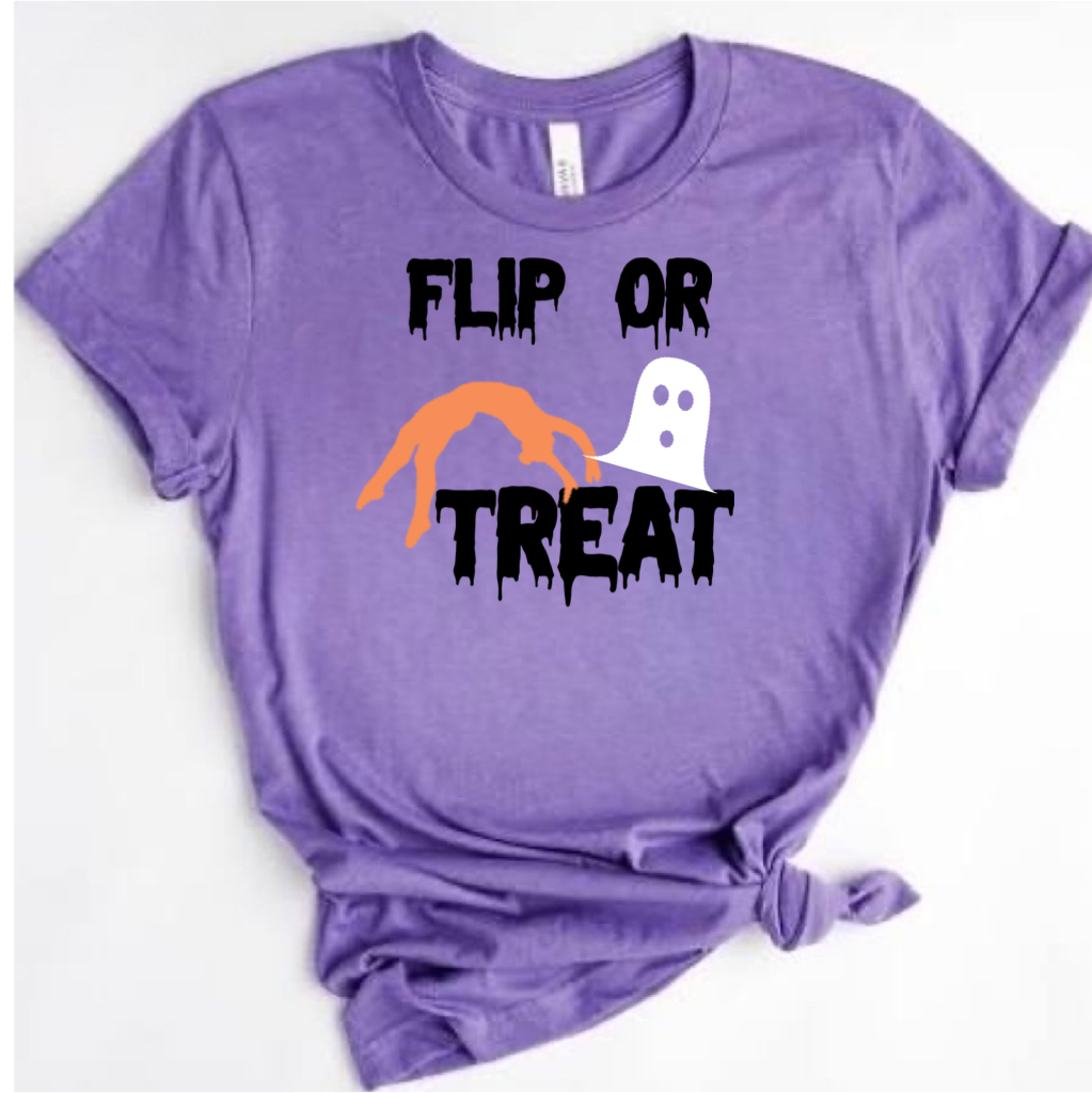 Flip or treat Halloween Gymnastics Shirt