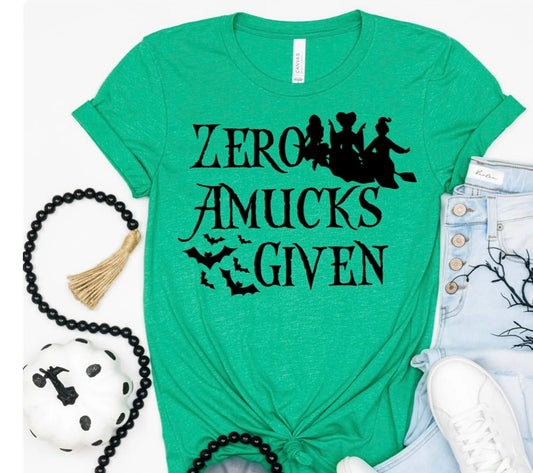 Zero Amucks Given shirt| Hocus Pocus shirt