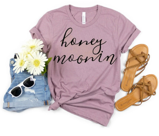 Honey moonin shirt| newlywed shirt| honeymoon shirt| bride shirt