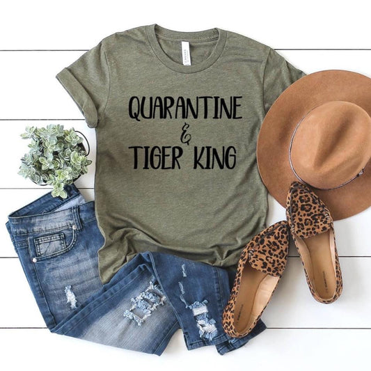 Quarantine and Tiger King shirt, Tiger King shirt, Quarantine shirt, 2020 shirt, covid shirt, funny tee, quarantine tee, tiger king tee