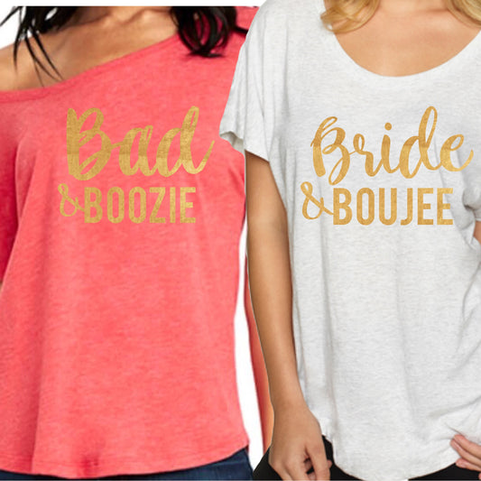 Bride and Boujee Shirts| Bride shirts| Bridesmaid Shirts| Wedding party gift| Bachelorette party shirts| wine tasting shirts| wine lover