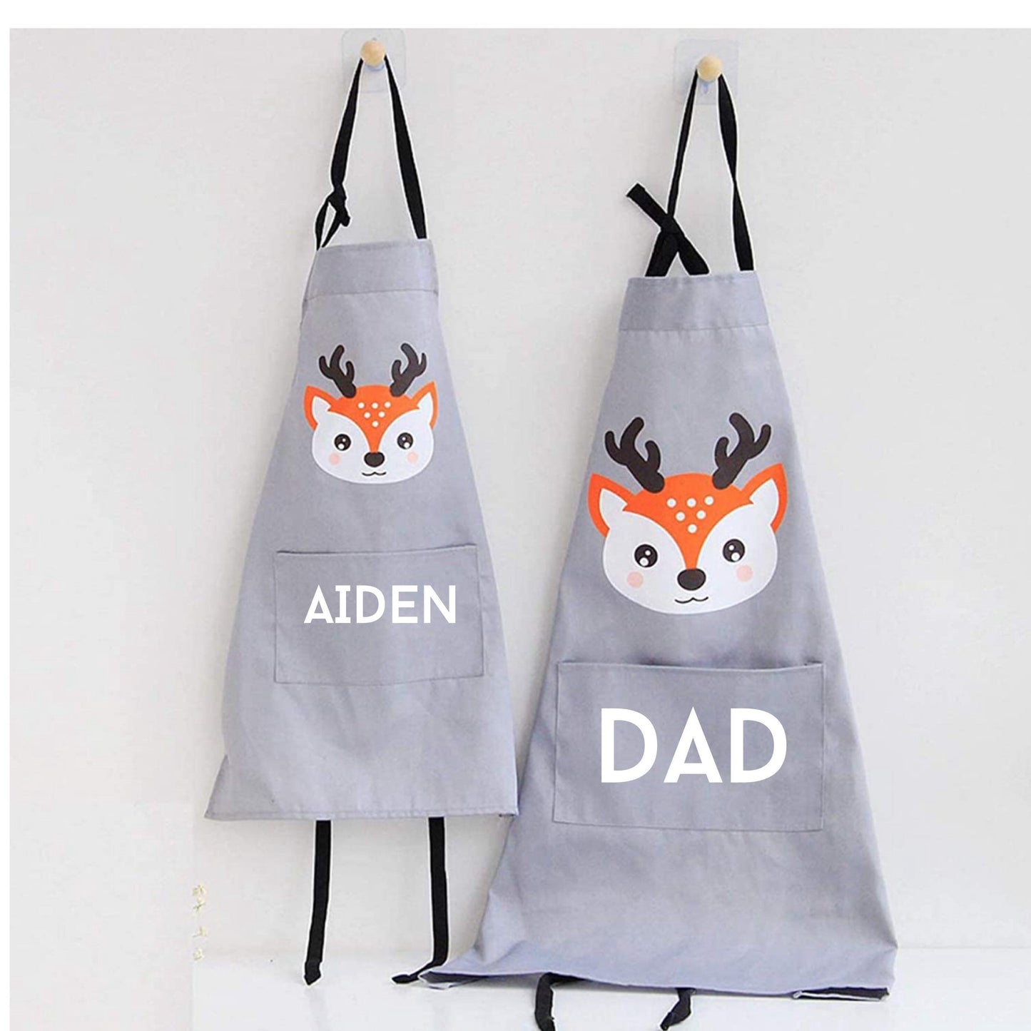 Daddy and me aprons, dad and kid cooking apron set, personalized apron, mommy and me set, cupcake apron set, matching aprons, custom aprons