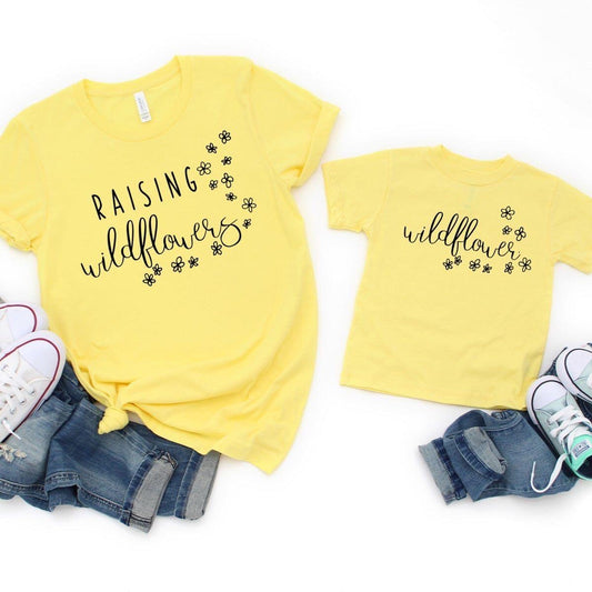 Raising wildflowers shirt, Mom shirt, mommy and me shirt, matching mom shirt, gift for mom, new mom shirt, mom shirt, Christmas gift, mom t