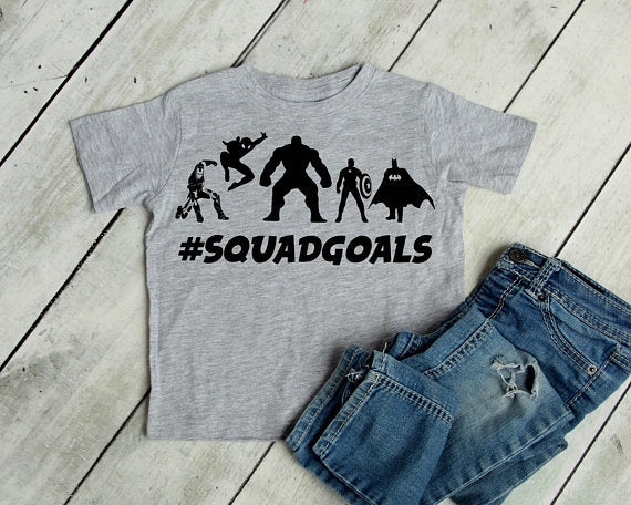 Squad goals, superhero shirt, superhero squad goals shirt, batman squad, Advenger squad goals, cute boys shirt, squad shirt, superhero squad