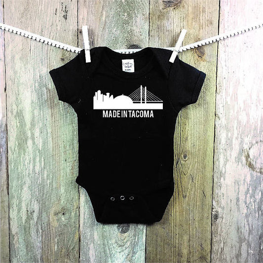 Tacoma Washington shirt, PNW baby, baby shower gift, tacoma wa, 253, baby gift, City shirt, home made shirt, Tacoma is my Homa, Tacoma top