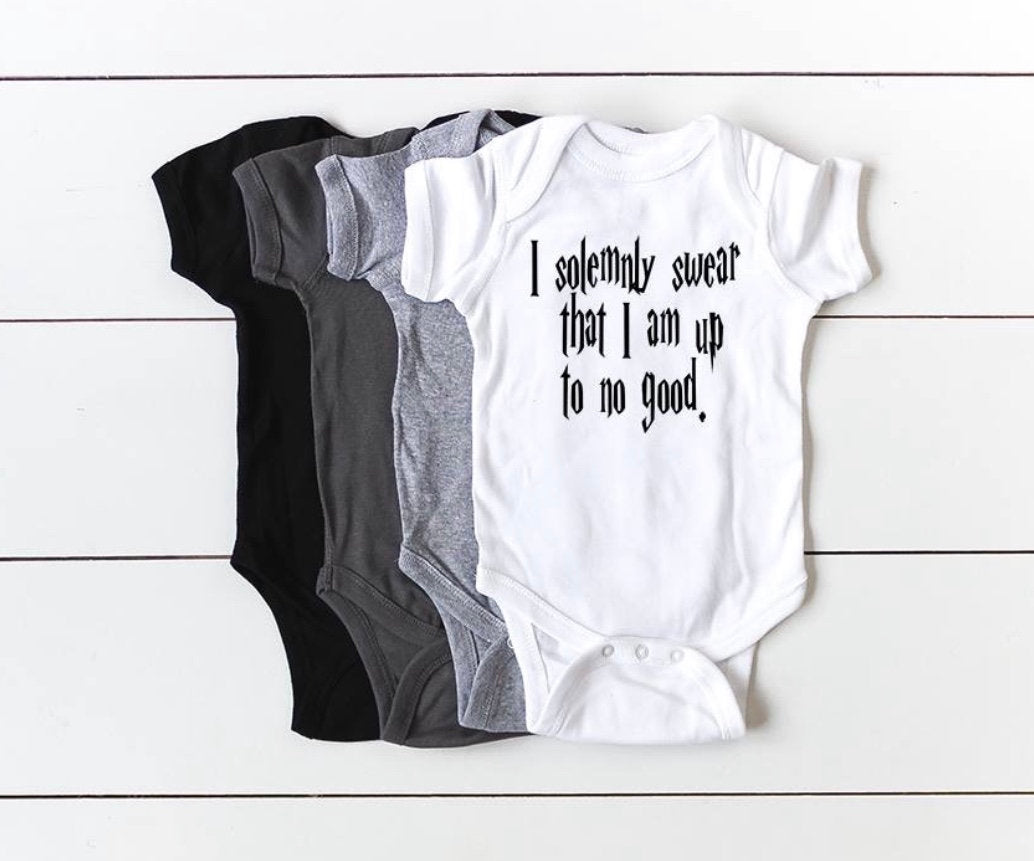 Harry potter shirt, I solemnly swear I am up to no good, harry potter onesie, harry potter baby, shower gift, cute gift for baby, gift for