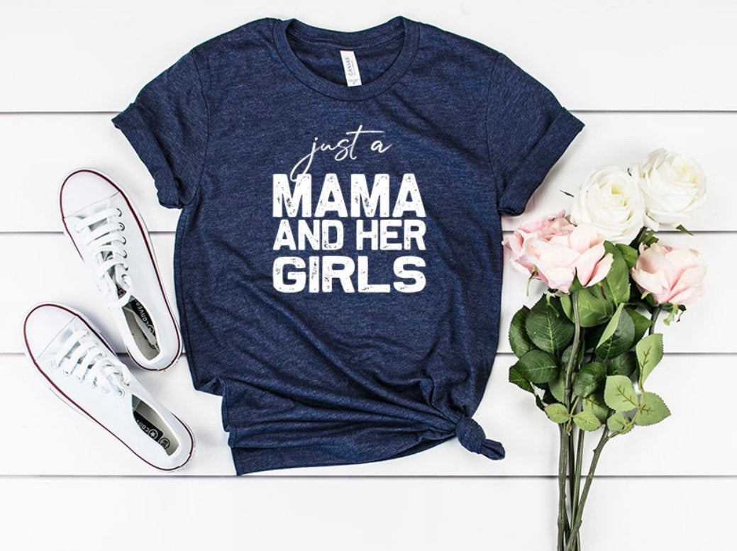 girl mom shirt, mom of girls, girl dad, cute mom shirt, mom life tee, graphic tee, unisex tee, girl mom, me and my girls shirt, matching tee