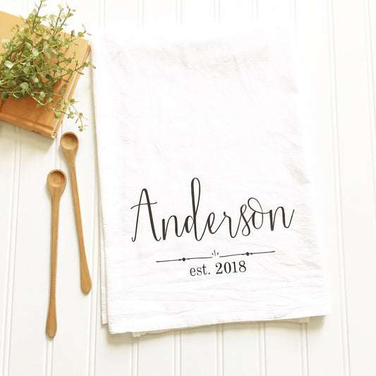 Custom tea towels, personalized new home gift, tea towels, new home owners gift, personalized tea towel, monogrammed tea towel