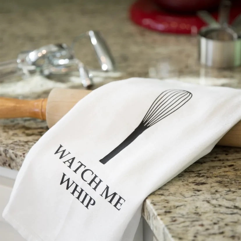 Watch me whip Funny tea towel, Life is short lick the spoon, personalized new home gift, tea towels, new home owners gift, personalized tea towel, monogrammed tea towel