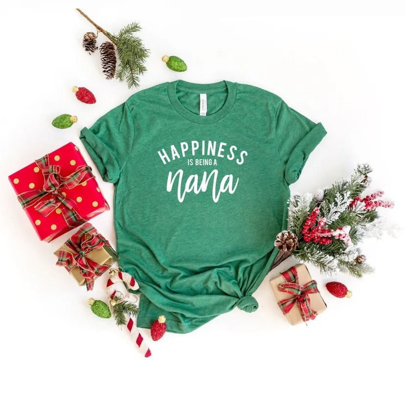 Happiness is being a Nana, Great gift for Nana, gift for nana, nana shirt, gift for gigi, gigi shirt, grandma, gift for grandma, grandma gift, gift for grandma, grandma shirt, nana shirt,