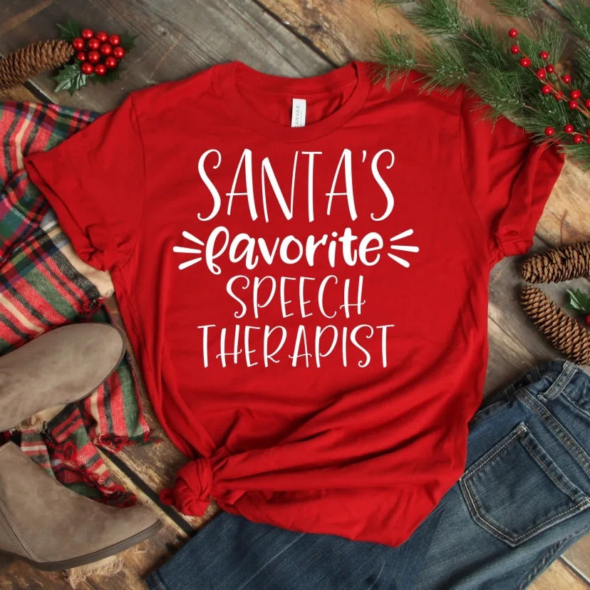 Santa's favorite nurse shirt, nurses gift, gift for nurse, Christmas gift for nurse, Santa shirt, Nurses week, nurses gift, Santa shirt
