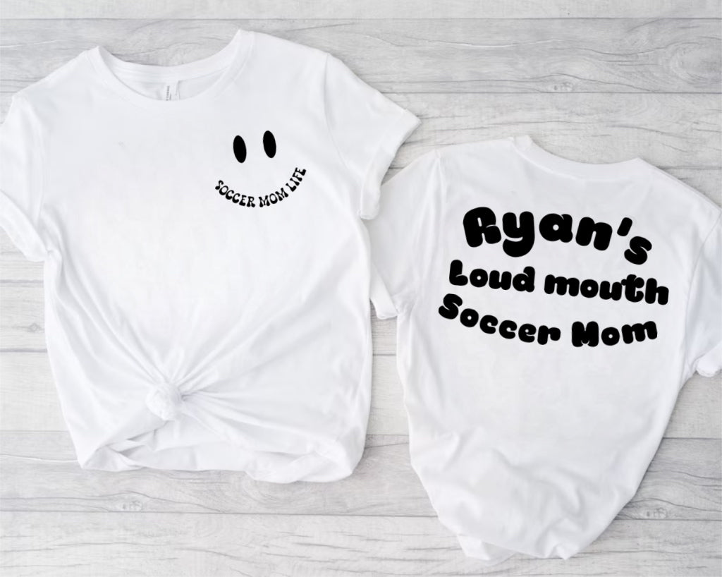 Soccer mom shirt| custom shirt| soccer mom life shirt| Graphic tees